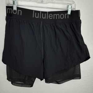 Lululemon High- Rise Mesh lined Shorts